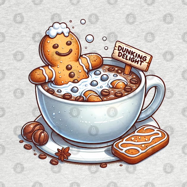 Dunking Delight - Gingerbread cookie and coffee by PrintSoulDesigns